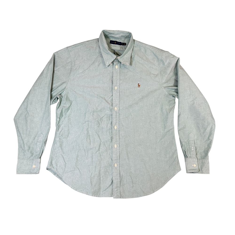 Polo Ralph Lauren Mens XL Mint Green Oxford Button Down Shirt Long Sleeve Pony